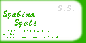 szabina szeli business card